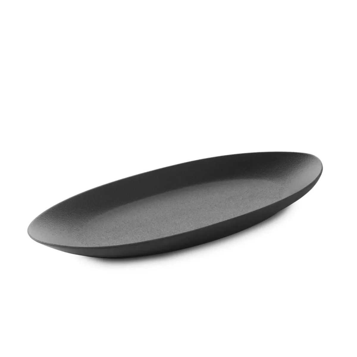 REVOL Assiette coupe à fond plat ovale effet fonte porcelaine culinaire 36x16 cm Equinoxe Best