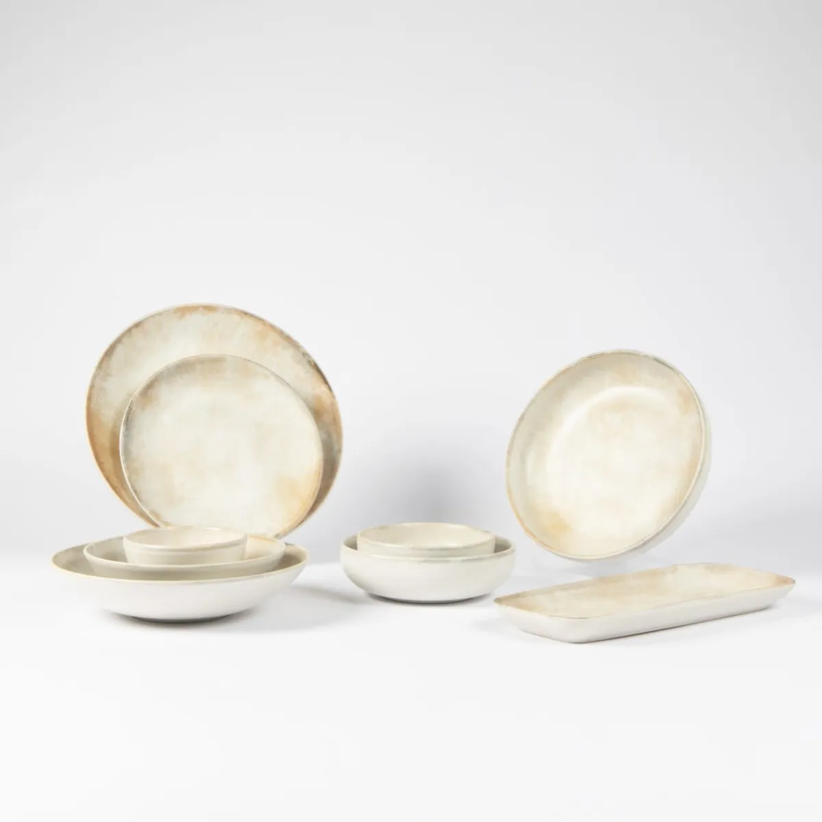 Assiette coupe plate beige grès émaillé Ø 27 cm Sahara - ACCOLADE Best