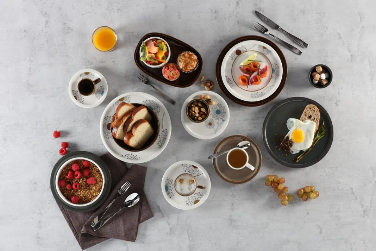 Assiette coupe plate blanc porcelaine vitrifiée Ø 20,4 cm stone Ease Décor Spring - RAK Discount