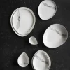 ACCOLADE Assiette coupe plate blanc porcelaine Ø 23 cm Silk Hot