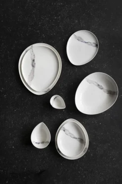 ACCOLADE Assiette coupe plate blanc porcelaine Ø 23 cm Silk Hot