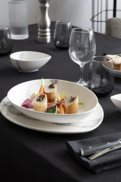 ACCOLADE Assiette coupe plate blanc porcelaine Ø 23 cm Silk Hot