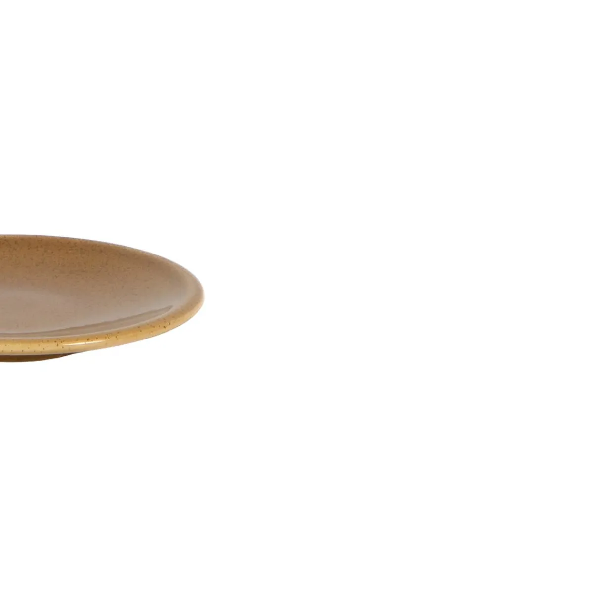 Assiette coupe plate caramel grès renforcé Ø 12 cm Twist - ESSENTIALS COLLECTION