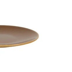 Assiette coupe plate caramel grès renforcé Ø 20 cm Twist - ESSENTIALS COLLECTION Sale