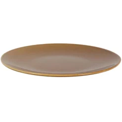 Assiette coupe plate caramel grès renforcé Ø 25 cm Twist - ESSENTIALS COLLECTION Outlet