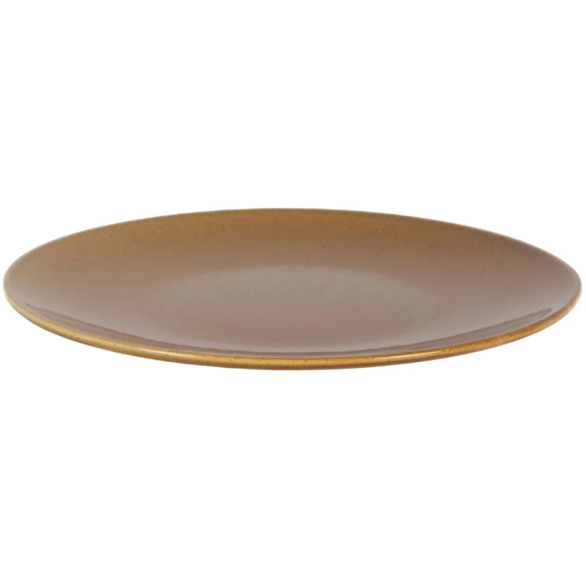 Assiette coupe plate caramel grès renforcé Ø 25 cm Twist - ESSENTIALS COLLECTION Outlet