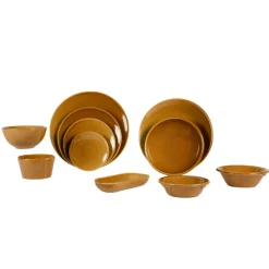 Assiette coupe plate caramel grès renforcé Ø 25 cm Twist - ESSENTIALS COLLECTION Outlet