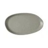 Assiette coupe plate organique peppercorn porcelaine vitrifiée 26x15 cm Stonecast Natural - CHURCHILL Clearance