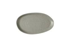 Assiette coupe plate organique peppercorn porcelaine vitrifiée 26x15 cm Stonecast Natural - CHURCHILL Clearance
