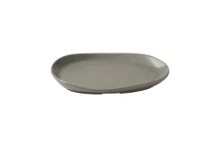 Assiette coupe plate organique peppercorn porcelaine vitrifiée 26x20 cm Stonecast Natural - CHURCHILL Hot