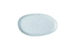 Assiette coupe plate organique duck egg porcelaine vitrifiée 26x15 cm Stonecast Natural - CHURCHILL Online