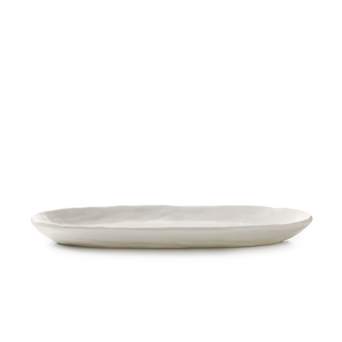 Assiette coupe plate ovale Blanc albâtre porcelaine culinaire 24,5x13,5 cm Yli - REVOL Hot