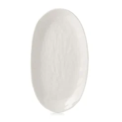 Assiette coupe plate ovale Blanc albâtre porcelaine culinaire 24,5x13,5 cm Yli - REVOL Hot