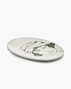 Assiette coupe plate ovale écru grès émaillé Ø 27,5 cm La Mère - SERAX Best