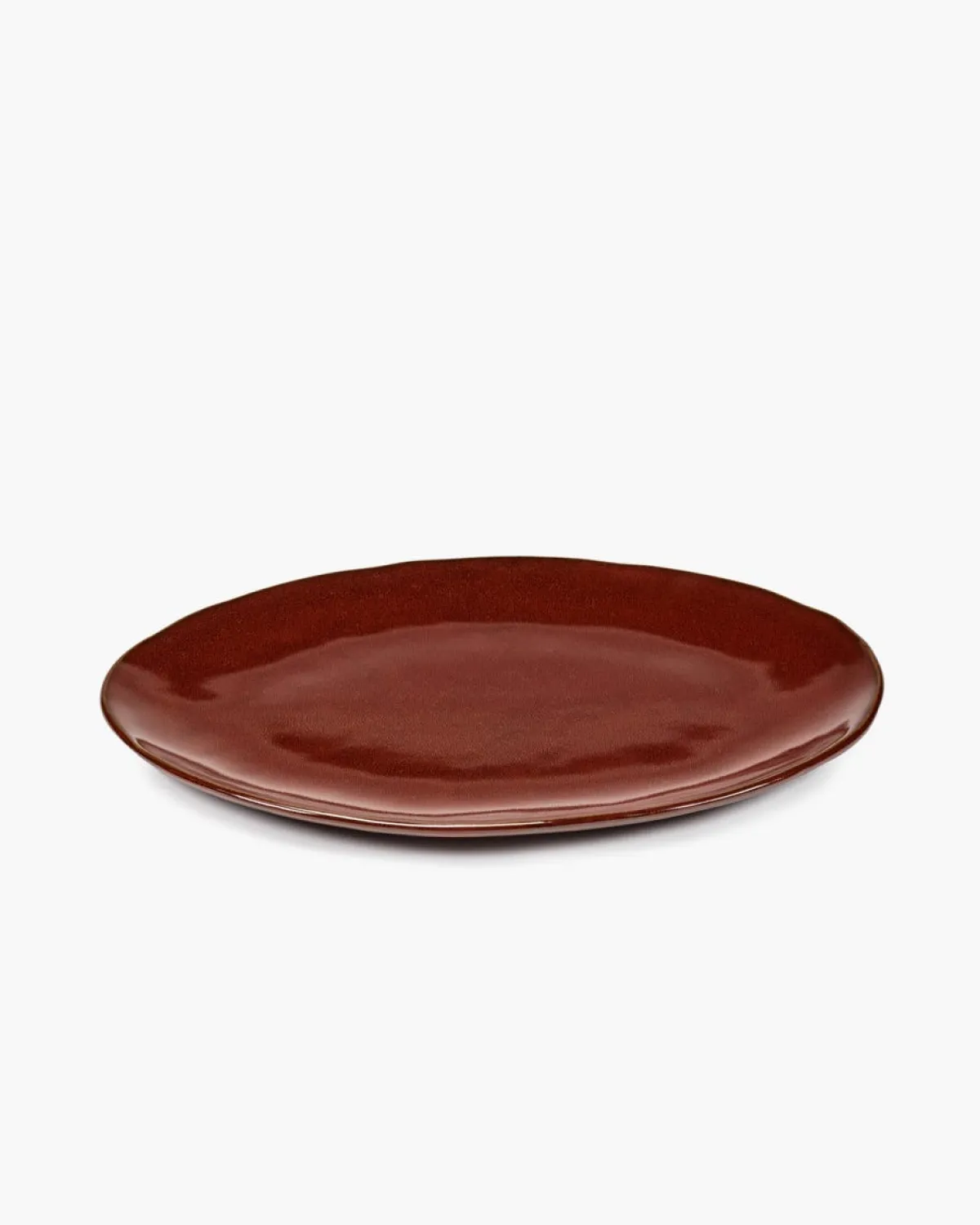 SERAX Assiette coupe plate ovale Venetian red grès émaillé Ø 27,5 cm La Mère Hot