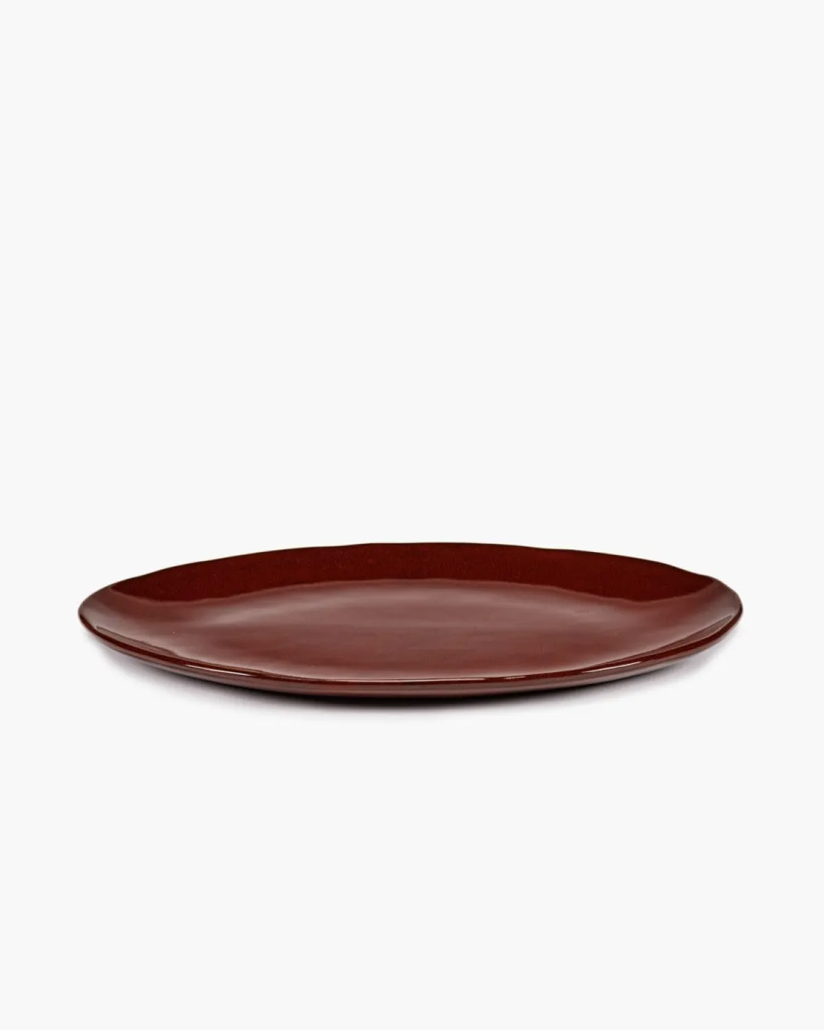 SERAX Assiette coupe plate ovale Venetian red grès émaillé Ø 27,5 cm La Mère Hot