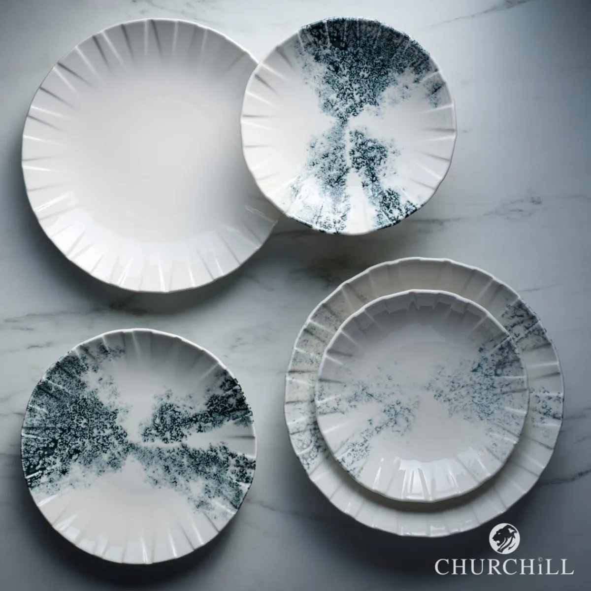 Assiette coupe plate porcelaine vitrifiée Ø 21 cm Smoke - CHURCHILL Best
