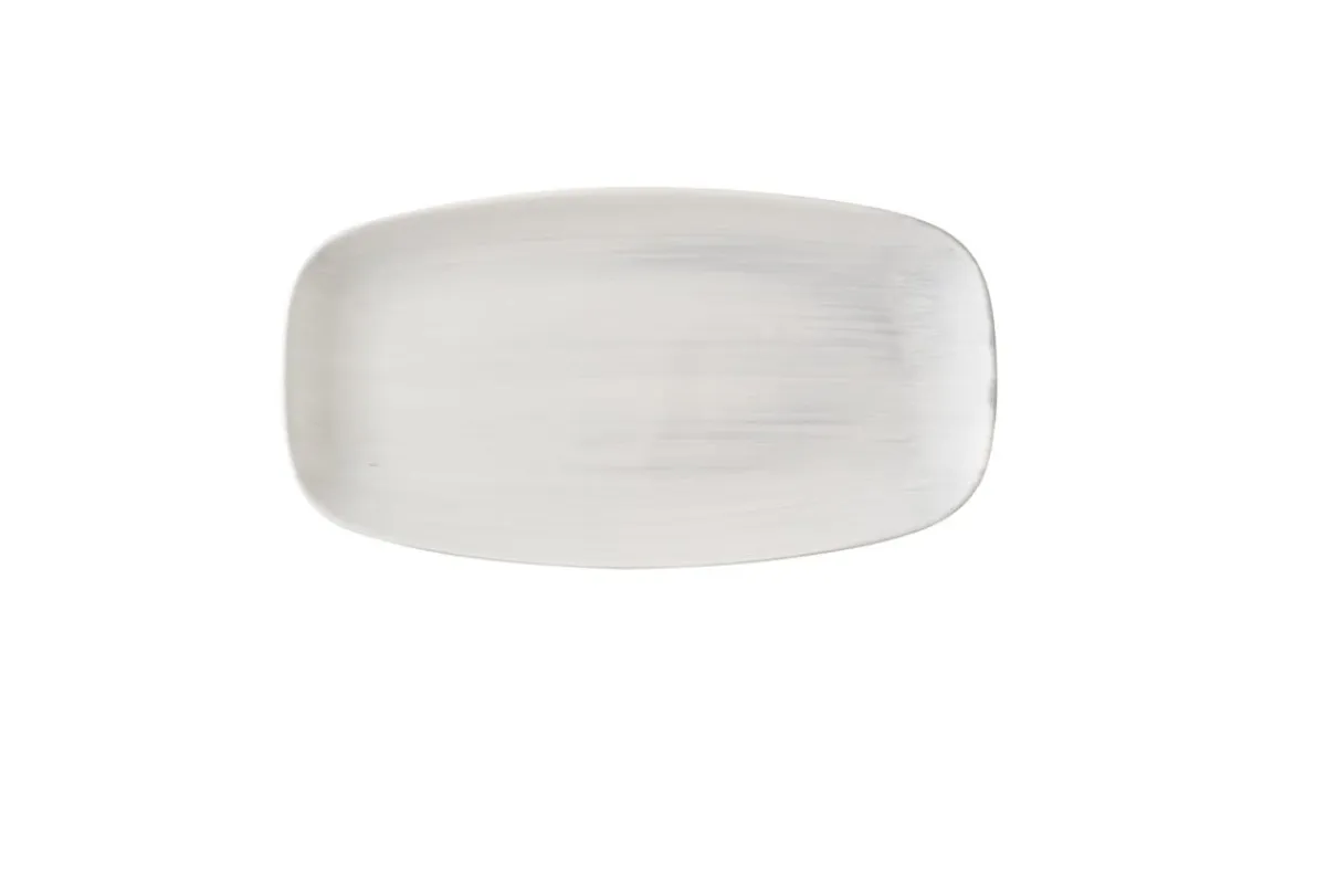Assiette coupe plate rectangulaire Canvas grey porcelaine vitrifiée 15,3x29,8 cm Stonecast Canvas - CHURCHILL Hot
