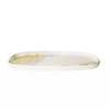 Assiette coupe plate rectangulaire Gold porcelaine vitrifiée 35x18 cm Tide - CHURCHILL Discount