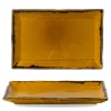 Assiette coupe plate rectangulaire Mustard porcelaine vitrifiée 28,7x19 cm Harvest - DUDSON Online
