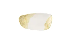 CHURCHILL Assiette coupe plate rectangulaire Gold porcelaine vitrifiée 15,5x30 cm Tide Online
