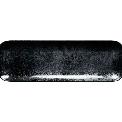 Assiette coupe plate rectangulaire noir porcelaine vitrifiée 33,2x10,8 cm Karbon - RAK Sale