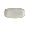 Assiette coupe plate rectangulaire raw grey porcelaine vitrifiée 15,3x29,8 cm Stonecast Raw - CHURCHILL Online