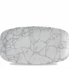 CHURCHILL Assiette coupe plate rectangulaire gris porcelaine vitrifiée 35,5x18,9 cm Kintsugi Pearl Grey New
