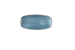 CHURCHILL Assiette coupe plate rectangulaire Rustic Teal porcelaine vitrifiée 12,7x26,9 cm Stonecast Raw Hot