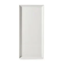 Assiette coupe plate rectangulaire Blanc albâtre porcelaine culinaire 32,5x15 cm Madeleine - REVOL Clearance