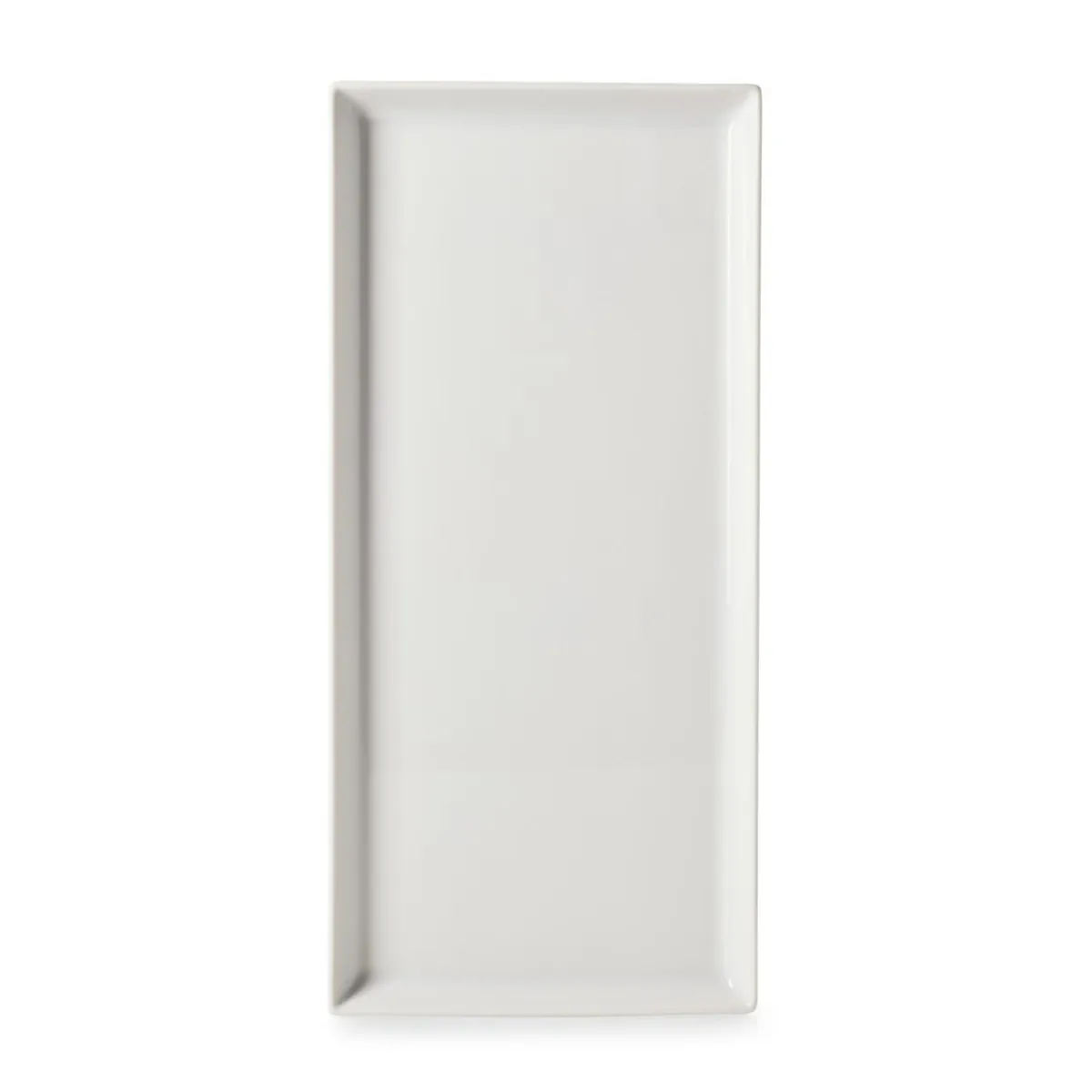 Assiette coupe plate rectangulaire Blanc albâtre porcelaine culinaire 32,5x15 cm Madeleine - REVOL Clearance