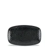 CHURCHILL Assiette coupe plate rectangulaire Black porcelaine vitrifiée 15,5x30 cm Tide Online