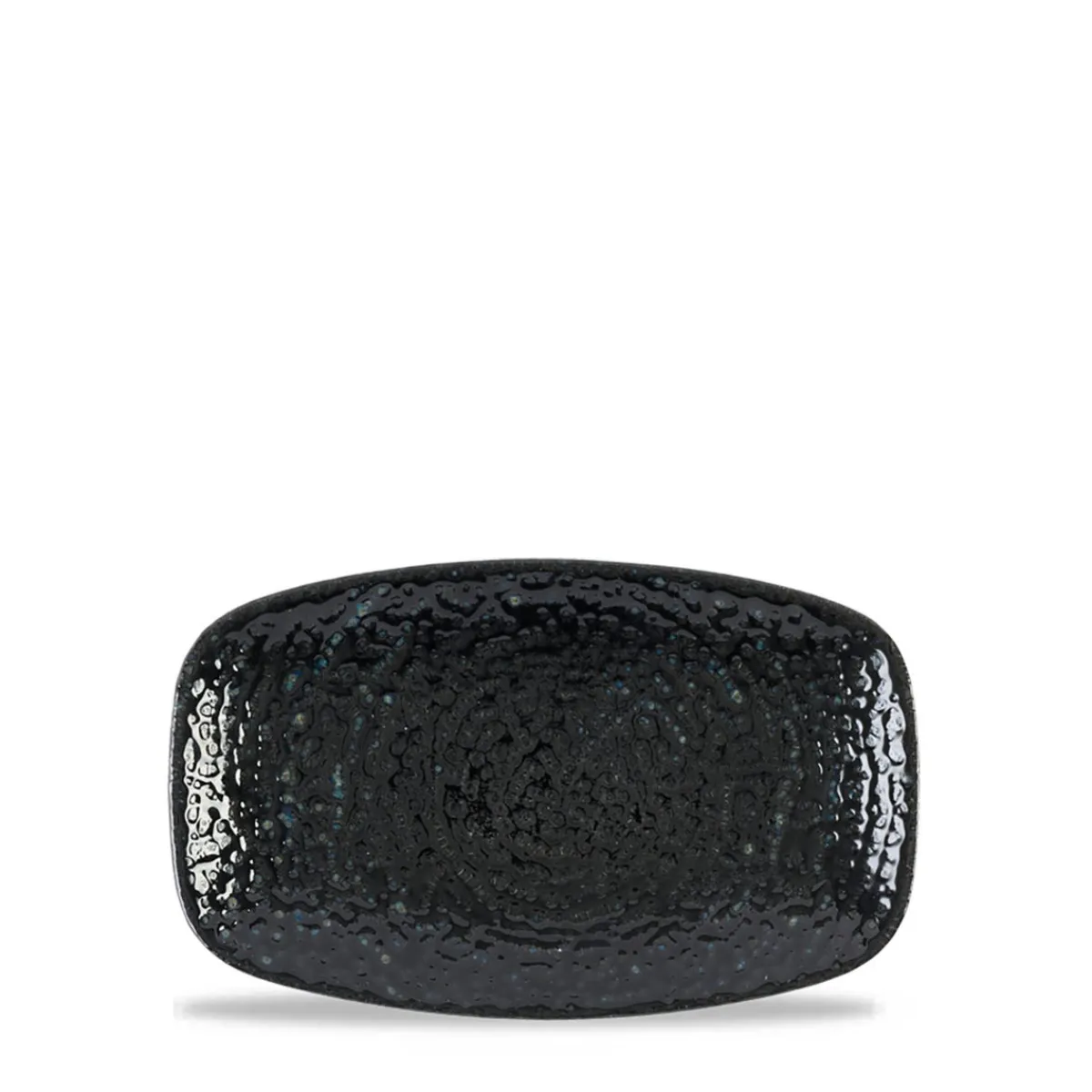 CHURCHILL Assiette coupe plate rectangulaire noir porcelaine vitrifiée 29,8x15,3 cm Chroma Discount