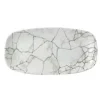 CHURCHILL Assiette coupe plate rectangulaire gris porcelaine vitrifiée 29,8x15,3 cm Kintsugi Agate Grey Best