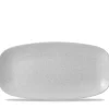 DUDSON Assiette coupe plate rectangulaire blanc porcelaine vitrifiée 35,5 mm x 18,9 cm Evo Origins Hot