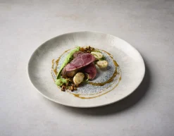 Assiette coupe plate rond Agate grey porcelaine vitrifiée Ø 26 cm Fusion - CHURCHILL Hot