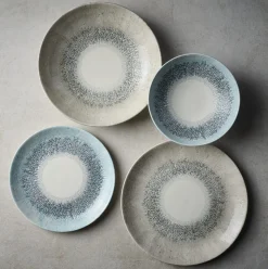 CHURCHILL Assiette coupe plate rond Aquamarine porcelaine vitrifiée Ø 21,7 cm Fusion