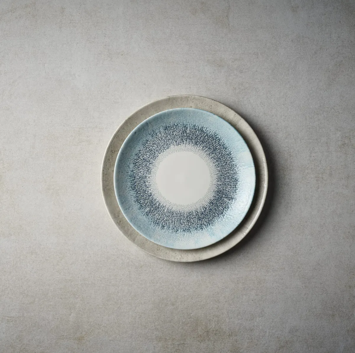 CHURCHILL Assiette coupe plate rond Aquamarine porcelaine vitrifiée Ø 21,7 cm Fusion