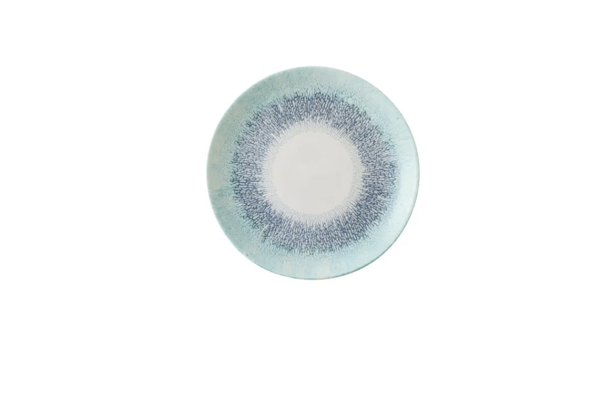 CHURCHILL Assiette coupe plate rond Aquamarine porcelaine vitrifiée Ø 21,7 cm Fusion
