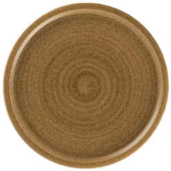 Assiette coupe plate rond Autumn Brown porcelaine vitrifiée Ø 20,4 cm Selva - RAK Online