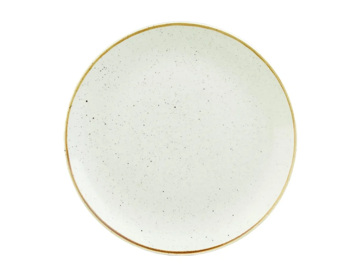 CHURCHILL Assiette coupe plate rond barley white porcelaine vitrifiée Ø 27 cm Evolve Stonecast New