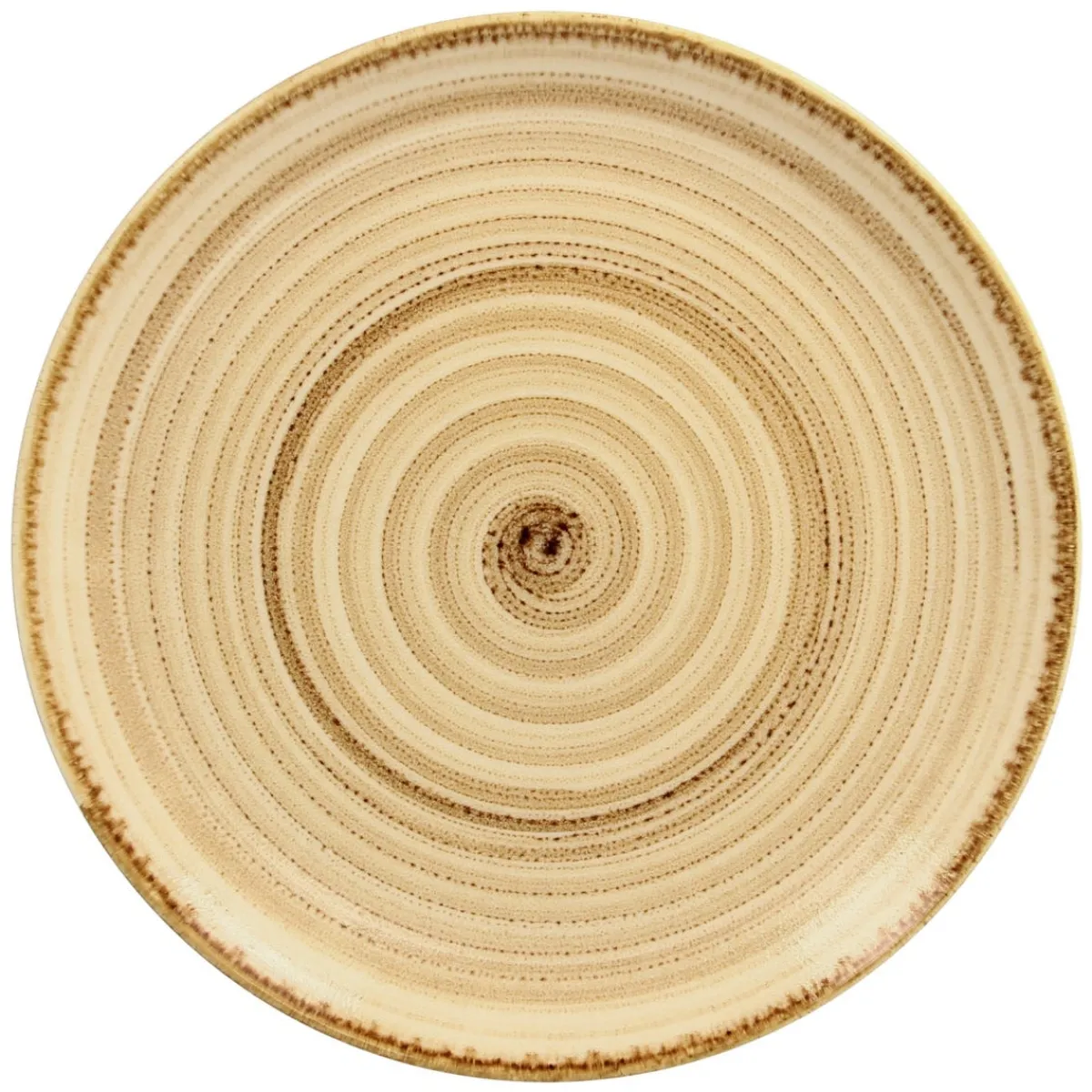 RAK Assiette coupe plate rond beach porcelaine vitrifiée Ø 26,7 cm Twirl New