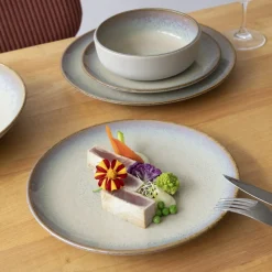 ACCOLADE Assiette coupe plate rond beige porcelaine Ø 21 cm Savanna Outlet