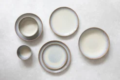 ACCOLADE Assiette coupe plate rond beige porcelaine Ø 24 cm Savanna