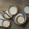 Assiette coupe plate rond beige porcelaine vitrifiée Ø 26 cm Finca Sanstone - DUDSON Best