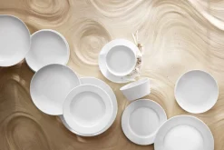 PILLIVUYT Assiette coupe plate rond blanc porcelaine Ø 21 cm Eventail Discount