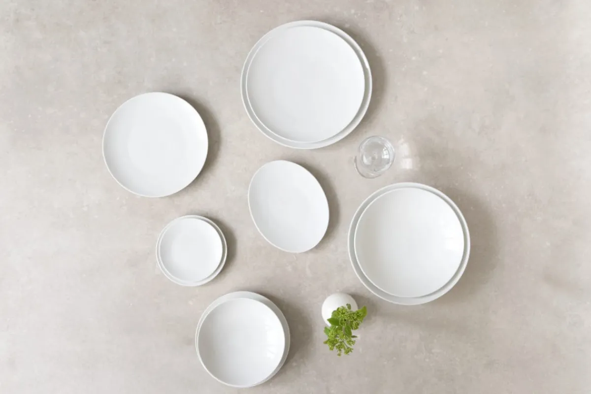 ACCOLADE Assiette coupe plate rond blanc porcelaine Ø 28 cm Gusto Best