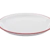 Assiette coupe plate rond blanc grès émaillé Ø 25,5 cm Bistrot - PRO.MUNDI New