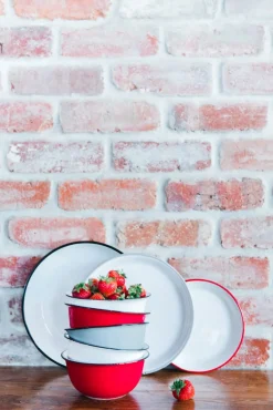 Assiette coupe plate rond blanc grès émaillé Ø 25,5 cm Bistrot - PRO.MUNDI New