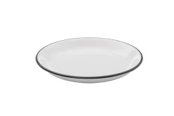 Assiette coupe plate rond blanc grès émaillé Ø 20,5 cm Bistrot - PRO.MUNDI New